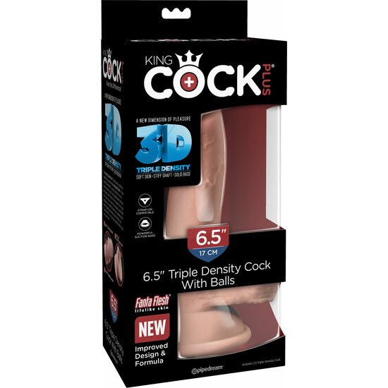 KING COCK - PENE REALÍSTICO CON TESTÍCULOS TRIPLE DENSIDAD 20X9CM - Imagen 2