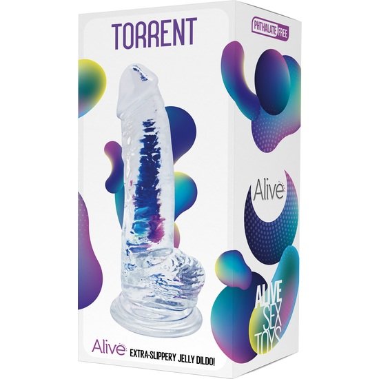 ALIVE - TORRENT JELLY DILDO - TRANSPARENTE - Imagen 2