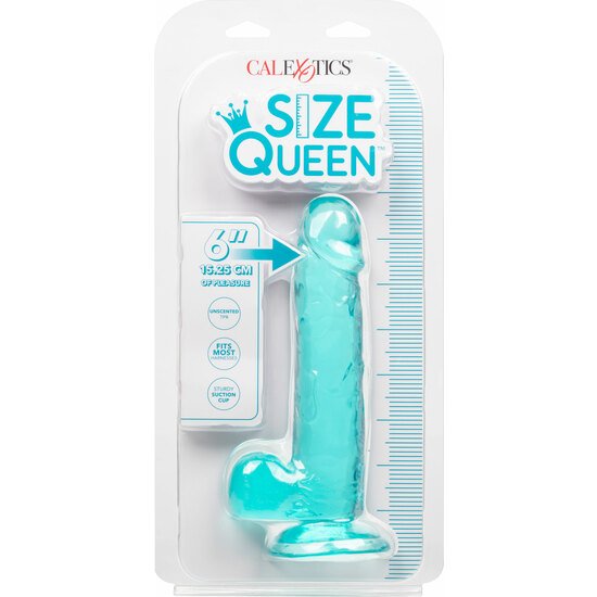 QUEEN SIZE PENE GELATINA 20CM - AZUL - Imagen 2