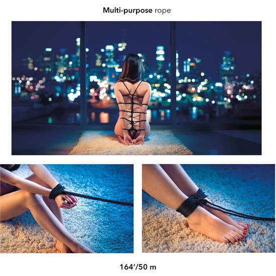 CUERDA BONDAGE SCANDAL 50M - NEGRO - Imagen 3