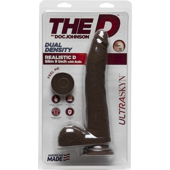 DILDO SLIM ULTRASKYN 22,80 CM - NEGRO - Imagen 2