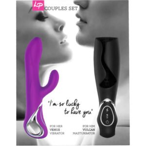 LOVERSPREMIUM - CONJUNTO DE PAREJAS VENUS Y VULCAN MORADO Y NEGRO