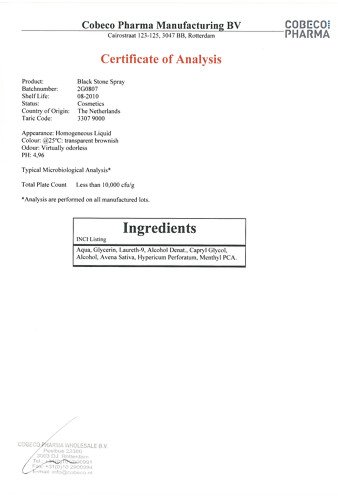 BLACK STONE SPRAY RETARDANTE PARA EL HOMBRE - Imagen 2