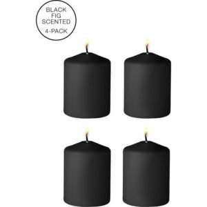 TEASE CANDLES - DISOBEDIENT SMELL - 4 PIECES - NEGRO