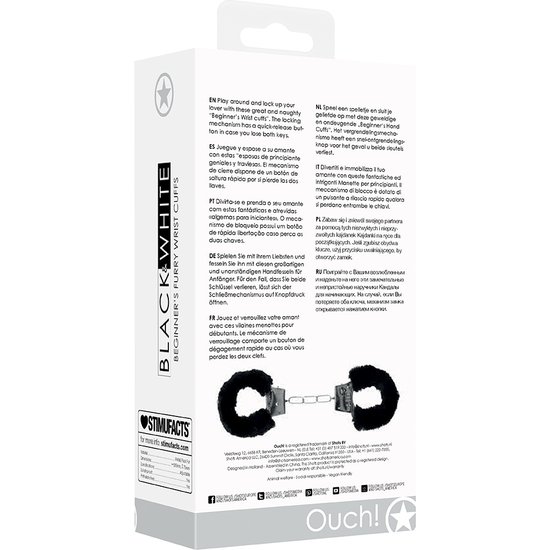 PLEASURE FURRY HAND CUFFS - ESPOSAS - WITH QUICK-RELEASE BUTTON - Imagen 3