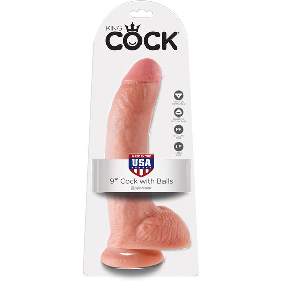 KING COCK PENE REALISTICO CON TESTICULOS 23 CM - Imagen 2