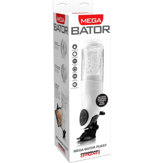 PDX MEGA BATOR USB MASTURBADOR MASCULINO VAGINA BLANCO - Imagen 2