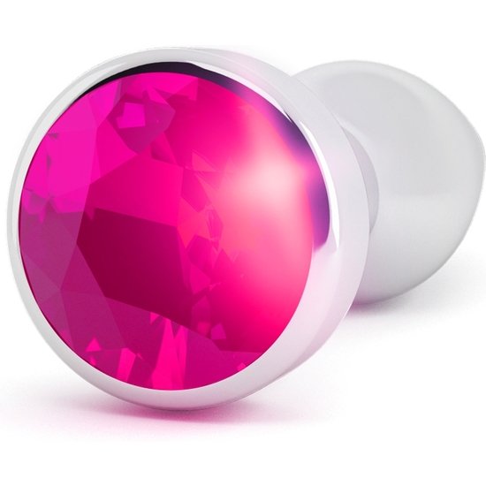 RICH TAPÓN ANAL PLATA 10 CM CON ZAFIRO ROSA - Imagen 3
