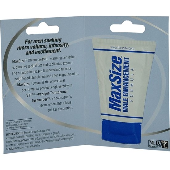 MAXSIZE CREAM CREMA POTENCIADORA MASCULINA 4ML