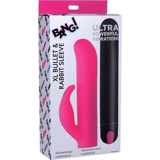 BALA XL MÁS FUNDA SILICONA CONEJITO - ROSA - Imagen 2