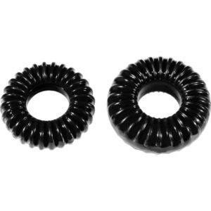 PACK 2 ANILLOS SILICONA ELÁSTICOS - NEGRO